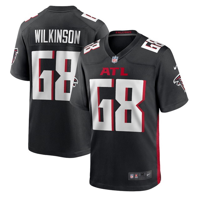 mens nike elijah wilkinson black atlanta falcons game jersey